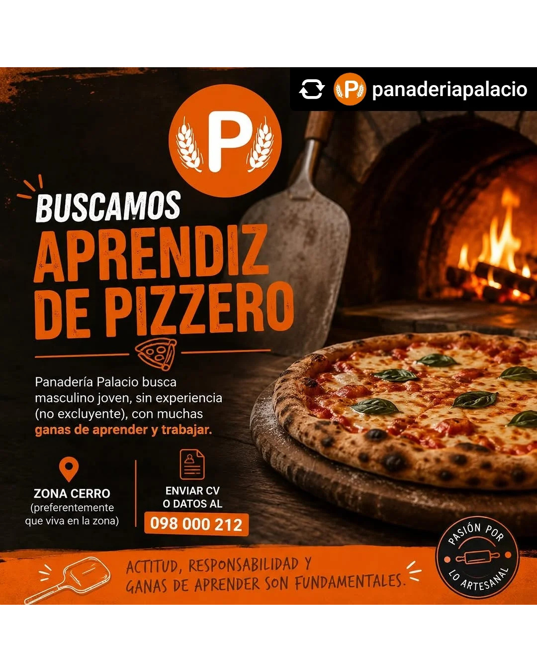 BUSCAMOS APRENDIZ DE PIZZERO