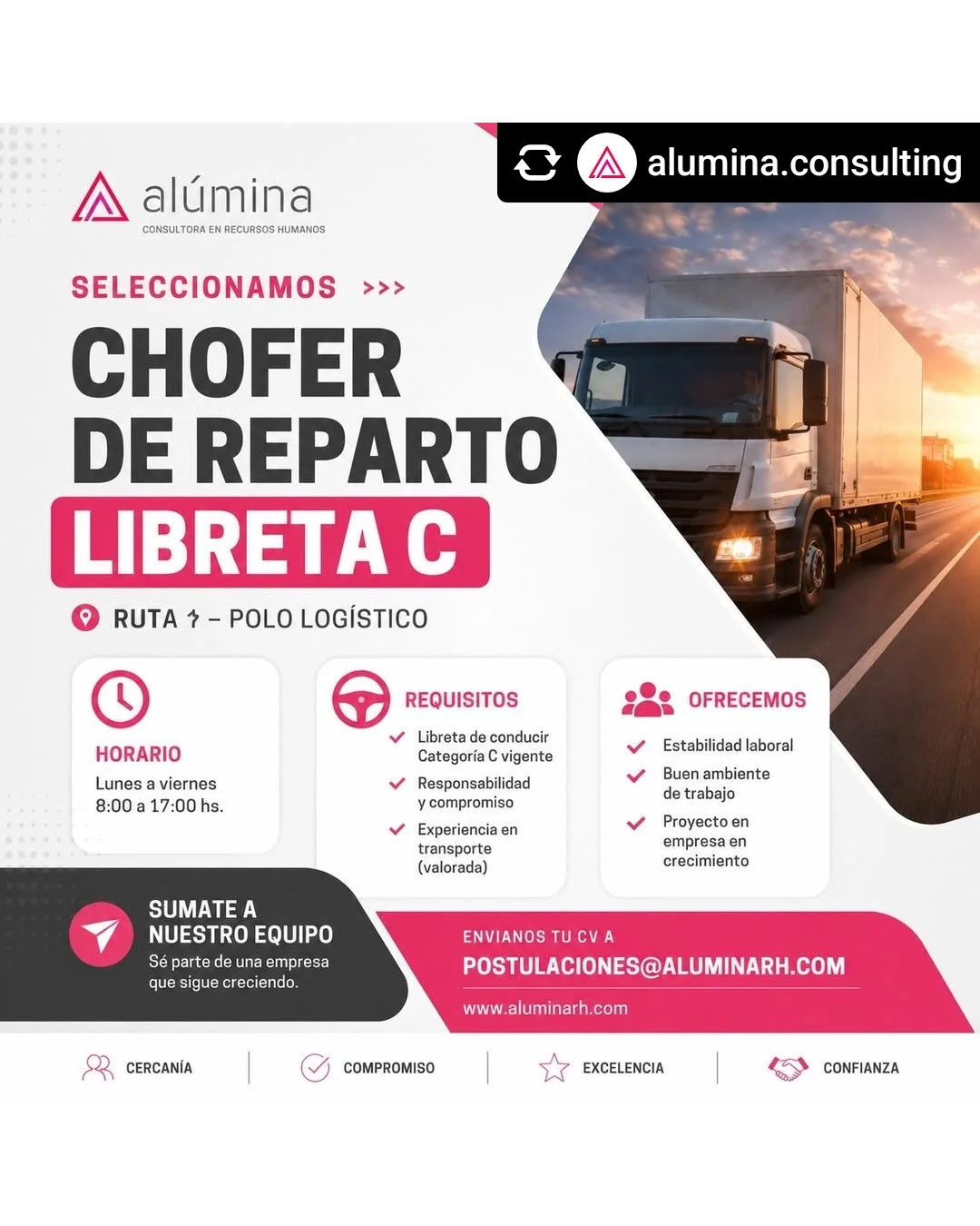 BUSCAMOS CHOFER PARA REPARTO