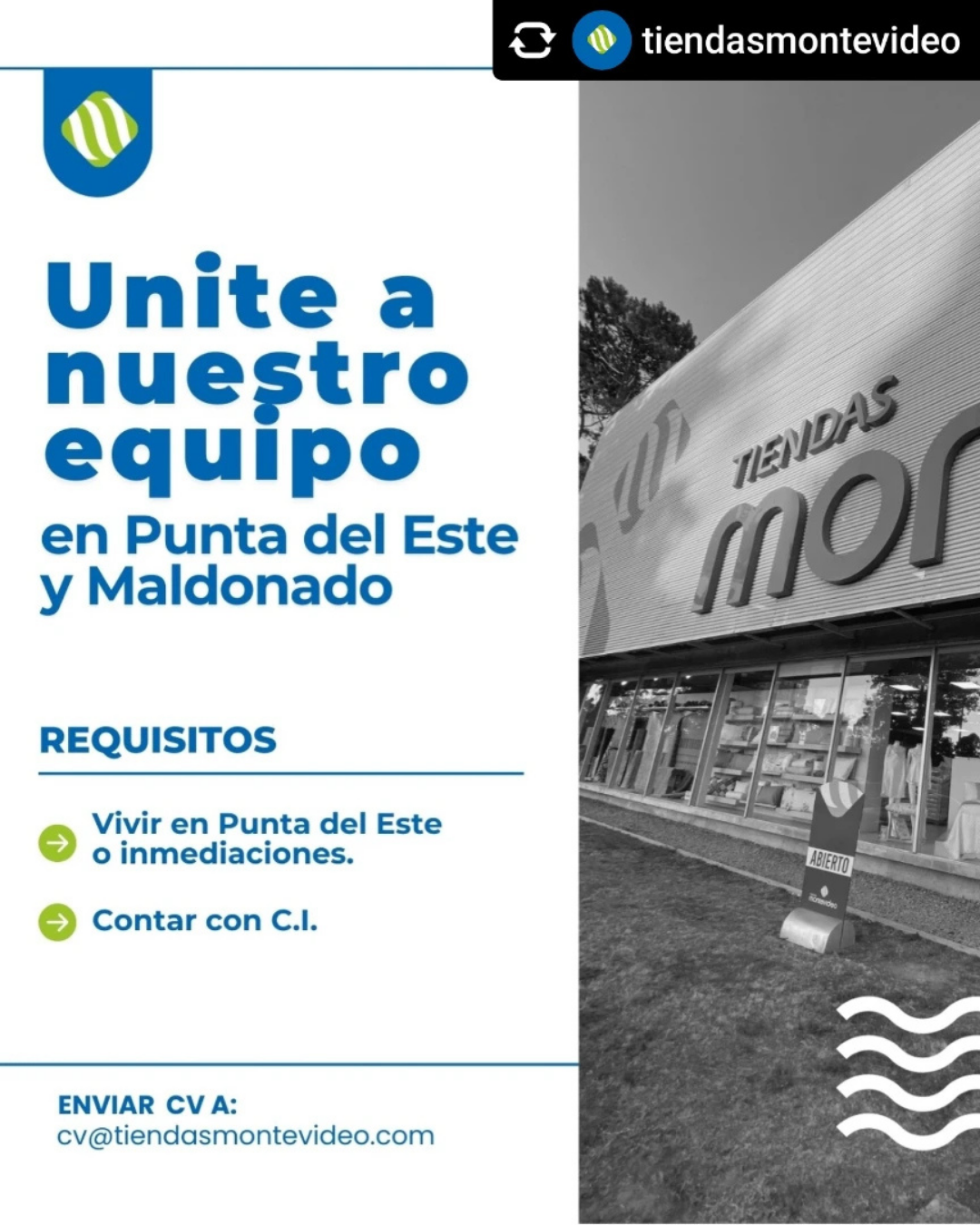 BUSCAMOS EMPLEADOS TIENDAS MONTEVIDEO SUCURSAL PUNTA DEL ESTETU OFERTA LABORAL