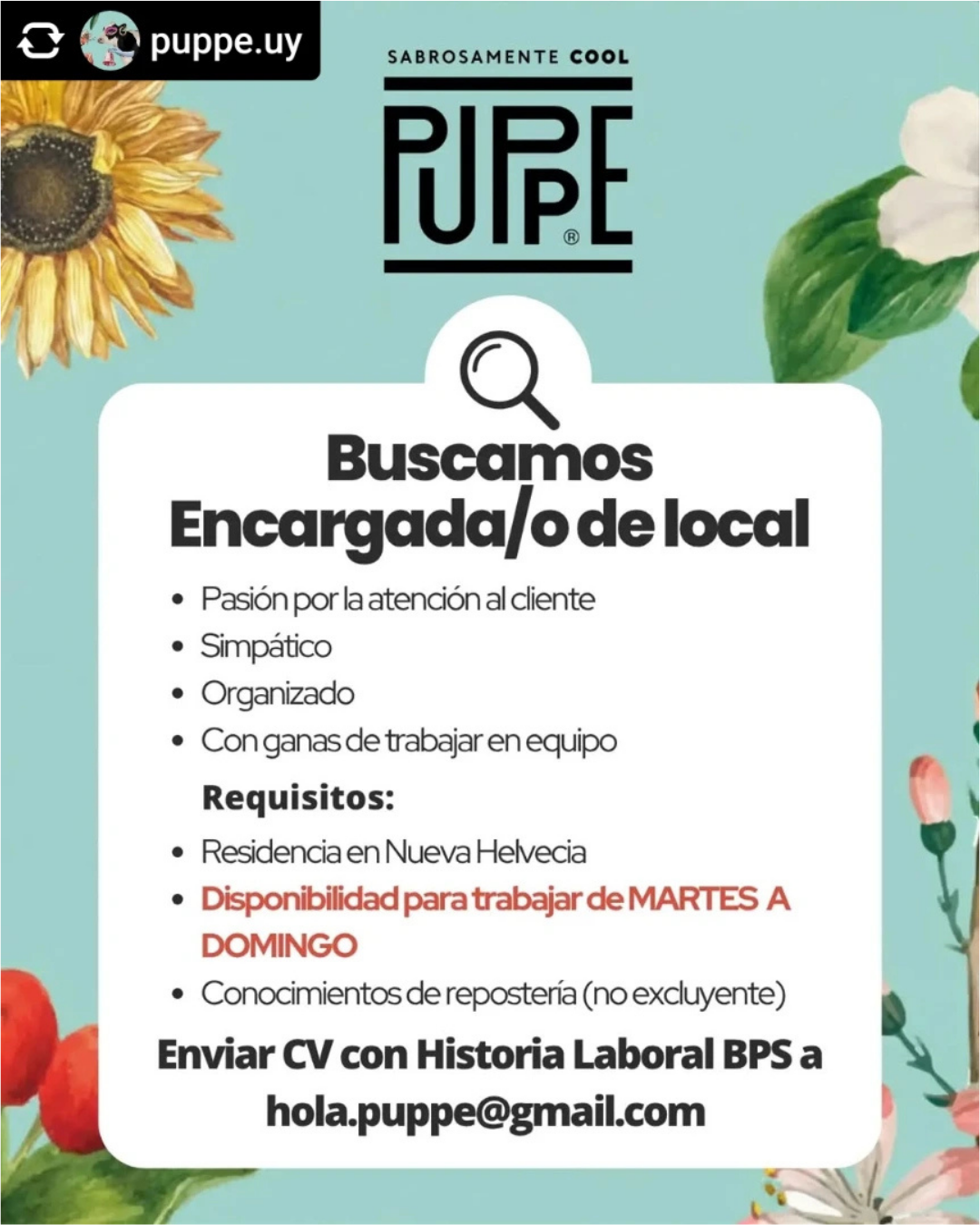 BUSCAMOS ENCARGADO DE LOCAL
