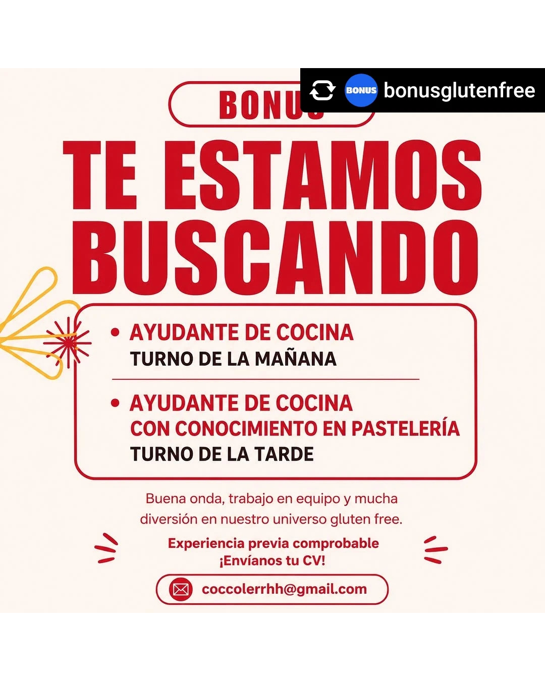 Buscamos ayudante de cocina