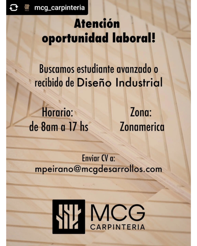 Buscamos estudiante avanzado diseño industrial