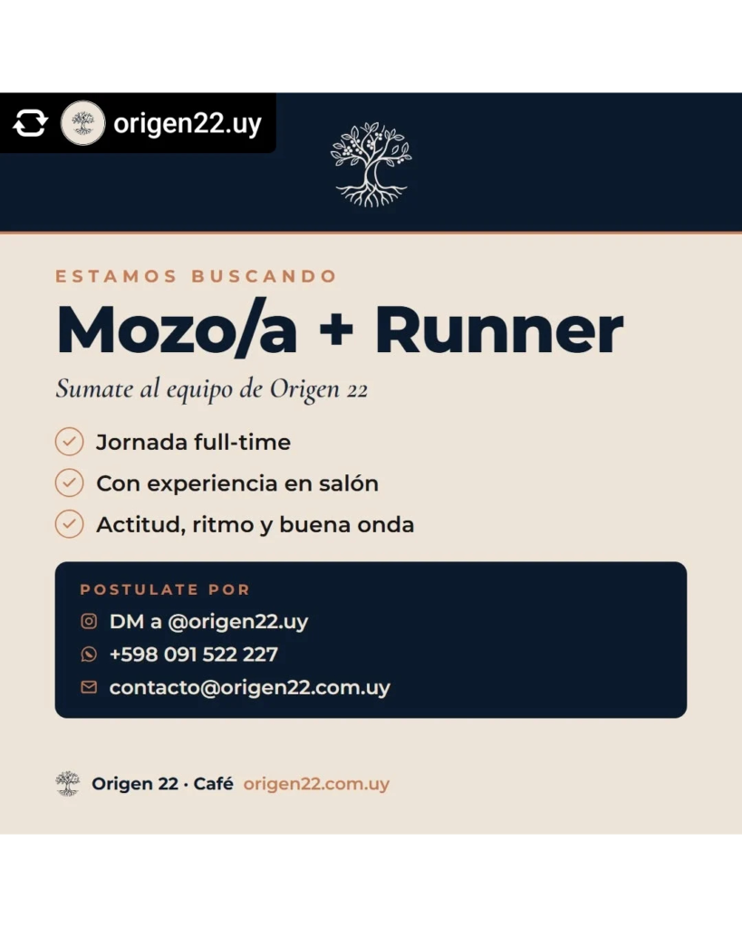 Buscamos mozo moza