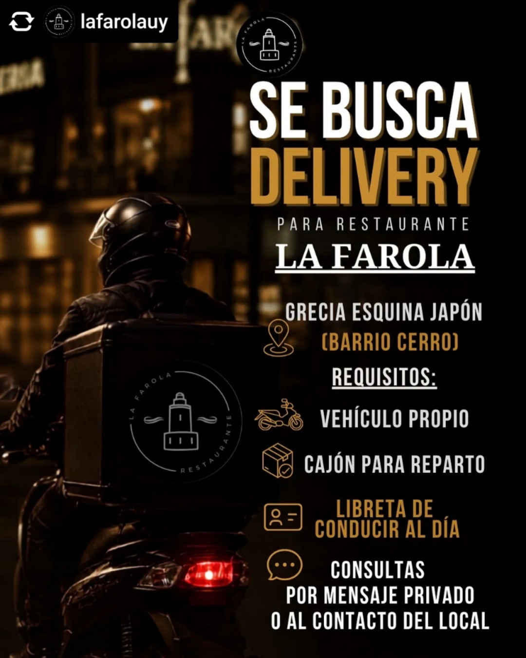 Se busca delivery