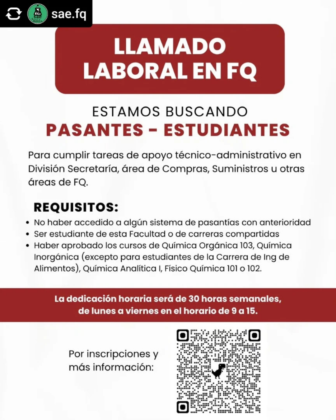 BUSCAMOS PASANTES ESTUDIANTES